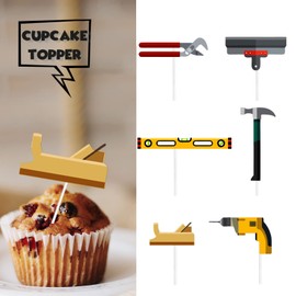 S-Cp-0124 Ice Cream Fruit Dessert Cupcake Topper Colorful Glitter Happy Birthday Sensory Pop Game Theme Decor Supplies Baby Shower Boys Girls Birthday Party Decorations