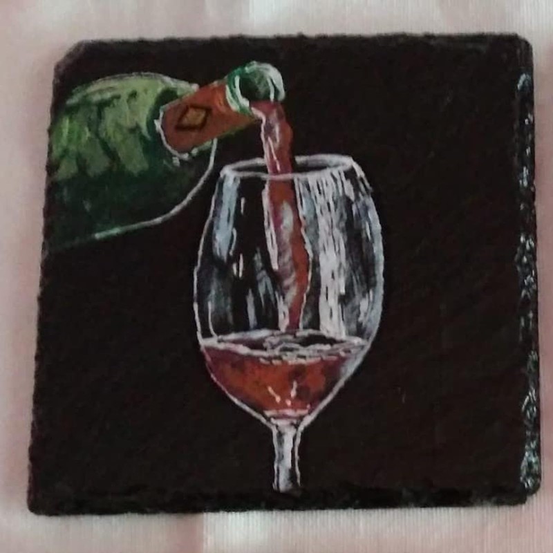 MOUYAT 30 Pack 4x4 Inch Black Slate Plates, Square Slate