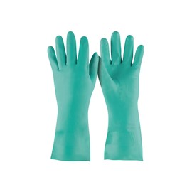 Truper GU-822, Guantes de nitrilo color verde multiusos talla mediana