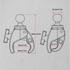 Motorcycle Handlebar Mount 25mm Ball Head 360 Degree Rotation Nylon