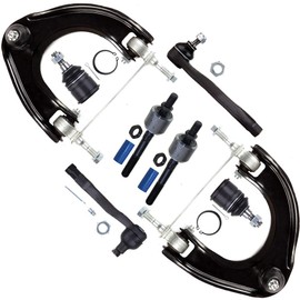 SCITOO 8pcs Front Upper Control Arm w/Ball Joint Suspension Kit for Honda Civic 1988 1989 1990 1991 for Honda CRX 1988-1991 Outer Inner Tie Rod End Lower Ball Joint