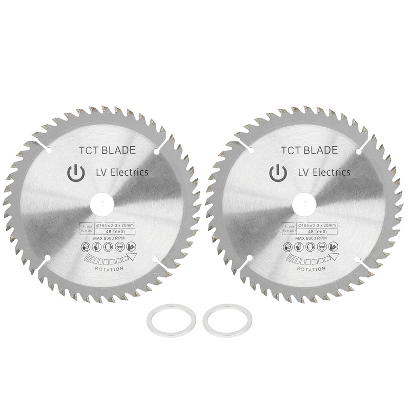 2Pcs 6in Circular Blade Cutter Cutting Disc Carbide Tipped Woodworking