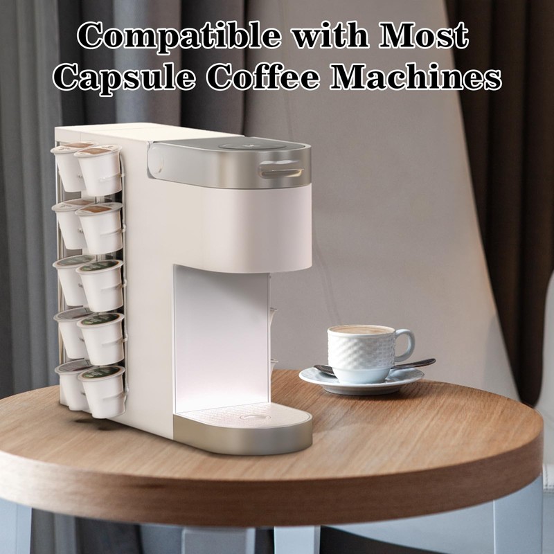 NiHome Acrylic Coffee Pod Holder for Keurig, Side Mount Coffee