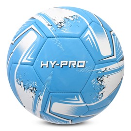 Hy-Pro Turbine Football - Size 5 Football with PVC for Enhanced Grip - Ideal Match Football for Training & Matches in All Weather Conditions, Blue