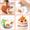 CCOZN 15 Pieces Orange Plastic Artificial Goldfish Aquarium Fish Bowl