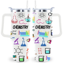 sxmluedn Chemistry Gifts Teacher Gifts Chemistry Insulated Tumbler Cup Chemistry Teacher Appreciation Gifts For Women Men 40 Oz Chemistry Teacher Travel Mug With Straw And Handle