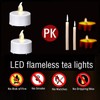 LED Tea Light Candles with Remote Control,Flickering Flameless Candle,Long Lasting