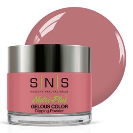 SNS Nail Dip Powder, Gelous Color Dipping Powder - Swept Away (Pink/Rose), EE16 - Long-Lasting Acrylic Nail Color & Polish Lasts 14 Days - Low-Odor & No UV Lamp - 1 Oz
