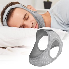 Chin Strap for Sleeping, Anti Snoring Devices, Stop Snoring Solution, Snore Less Sleeping Solution for Men and Women,Snoring Relief Chin Strap, Grey