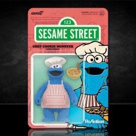Reaction by Super7 Chef Cookie Monster Sesame Street Action Figure 3 3/4 Super 7