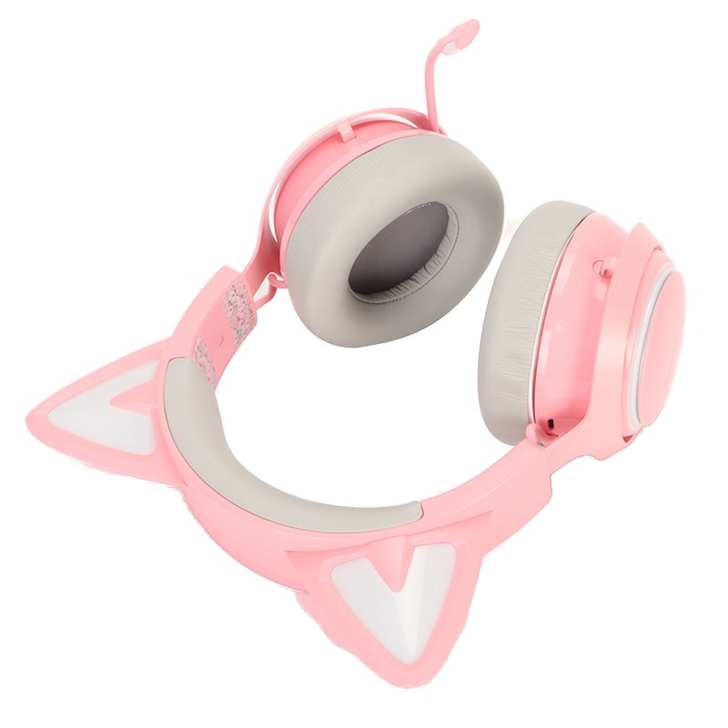Cat Ear Gaming Headset RGB Light Bluetooth Wireless Headphones with