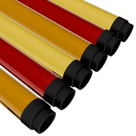 KastLite T8 LED/Fluorescent Light Tube Guard with End Caps - 46-3/8" Lamp Diffuser Covers & Safety Sleeves, Campfire Colored Protective Plastic Bulb Covering & Overhead Lighting Accessory, Pack of 6