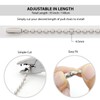 Stainless Steel Shower Curtain Hooks, 55 Inch Ball Chain Design,