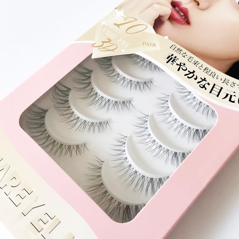 CLEAREYELASH Natural False Eyelashes 3D 3D Matsueku 10 Pairs (C01