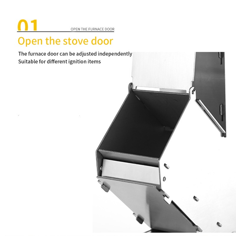 Outdoor Convenient Stove Foldable Portable Stainless Steel Wood Burning Stove