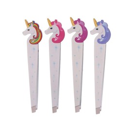 Unicorn Rainbow Design Metal Tweezers Eyebrow Plucking Eyebrows Facial hair remover