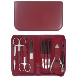 Tenartis 9 Piece Manicure and Pedicure Case Real Leather with Zip