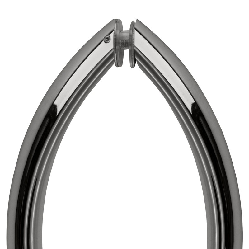 CRL 8" Chrome Crescent Style Back-to-Back Pull Handles