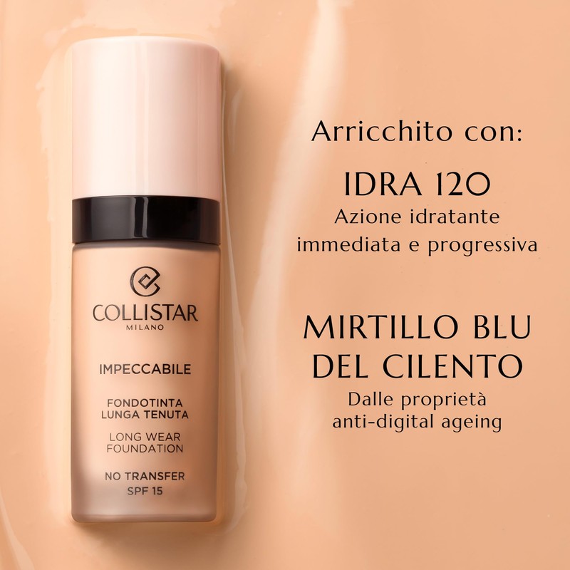 Collistar Impeccabile Long Hold Foundation No Transfer Instant Moisturising Natural