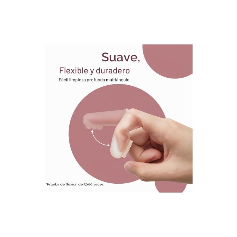 Momcozy cepillo de dientes de dedo de silicona para bebé