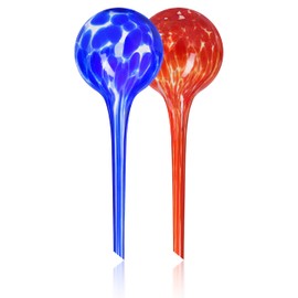 Mission Gallery Plant Watering Globes Set of 2 - Large Self Watering Globes for Indoor & Outdoor Plants - Multicolored, Automatic, Glass Watering Bulbs for Everyday Use
