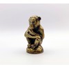 Lamp Finial-Thinking Monkey-Antique Brass Finish, Highly Detailed Metal Casting