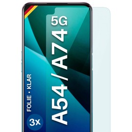 moex FlexProtect Screen Protector Compatible with Oppo A54 5G / A74 5G Screen Protector Only 0.2 mm Thin HD Ultra Clear and Extra Scratch-Resistant - Pack of 3