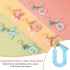 PATIKIL Alphabet Initial Letter Keychain, Resin Cute Keychains with Tassel