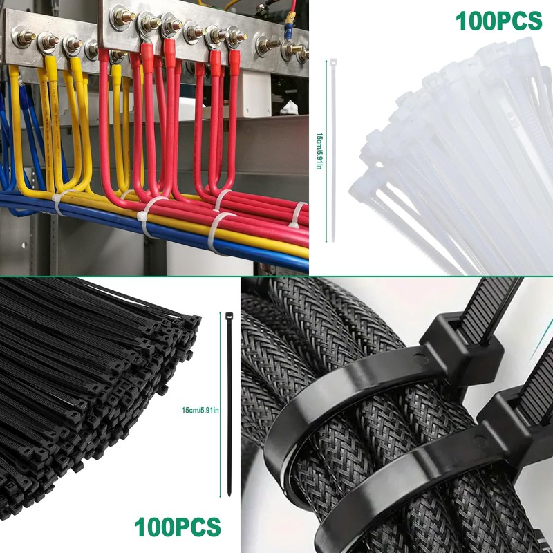 Pack of 500 Cable Management Kit, Cable Management with Cable