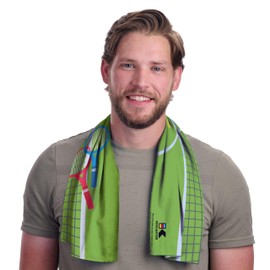 KOOLGATOR SPF 30 Cooling Towel for Face & Neck - Cooling Towels for Sports, Athletes, Gym, and Hot Weather - Men, Women & Kids, Tennis Court, 3 Pack