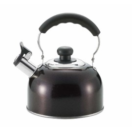 Bestco NQ-0027 Delicious Kettle, Whistling Kettle, 0.8 gal (2.4 L), Stainless Steel, IH Compatible, Black