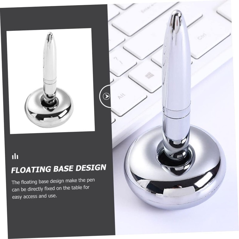 fat-catz-copy-catz Silver Chrome Effect Floating Magnetic Space Desk Pen Holder