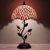 LXHCYOU Tiffany Table Lamp, Stained Glass Desk Light, W12H19 Inch,
