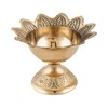 Shubhkart Engraved Floral Brass Oil Lamp/ Burner/ Diya