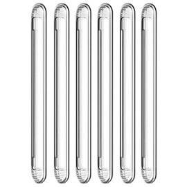 Uniticber Clear Furniture Bumpers 6-Pack (6 Long) - Adhesive Backed Silicone Rubber Wall Protector Pads for Chair, Cabinet, Shower Door, Drawer, Toilet Lid, Car Door Guard