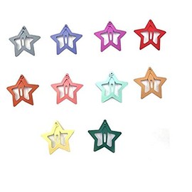 HLLMX 20 PCS Barrettes For Girls, Women, Toddlers Kids Colorful Hair Barrette Cute Lovely Metal Hair Snap Clips Fashion Stars Barrettes
