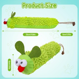 Cat Catnip Toys Set with 1 Caterpillar Cat Toy, 2 Cat Chew Rope & 5 Catnip Sticks, Natural & Safe Kitten Teething Toys for Dental Care & Teething Kittens