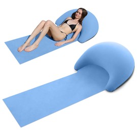 Strandmatte mit aufblasbarem Kissen, tragbare Matte, 17,8 cm (7030 Zoll), Blau