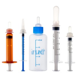 Puppy Kitten Bottle for Nursing, Newborn Baby Dog Cat Rabbit Feeding Bottles with Nipples Feeder Kit