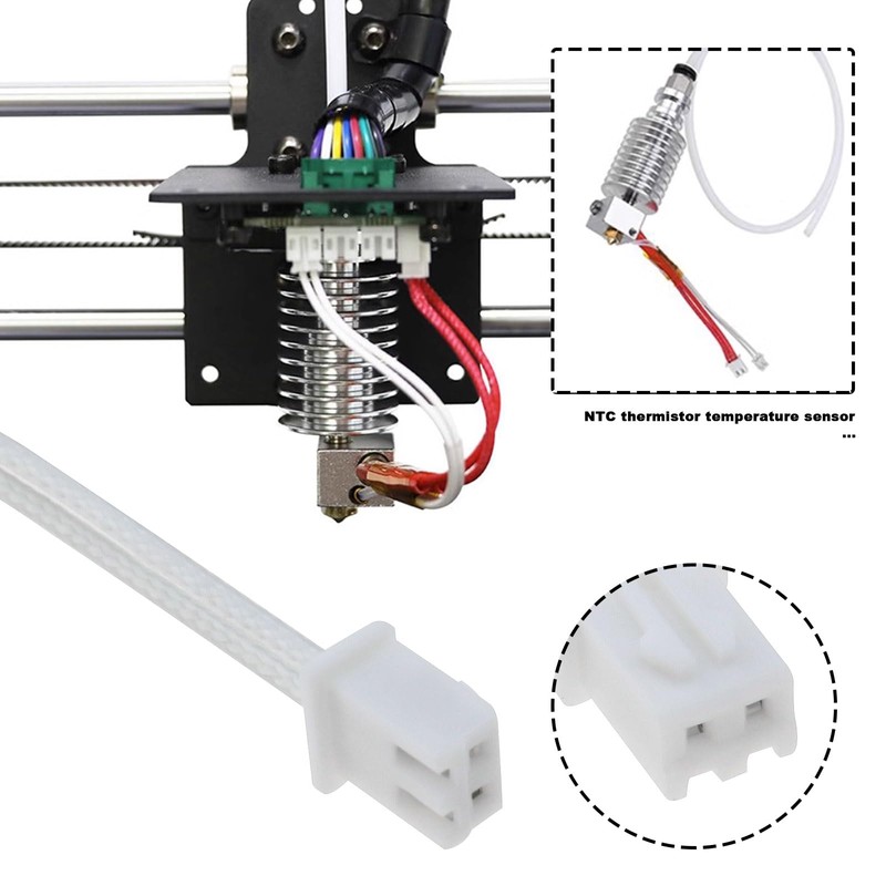 ECSiNG 2pcs NTC 3950 100K Thermistor 3D Printing HX2.54 Connector