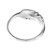 AeraVida Vintage .925 Sterling Silver Feather Leaf Statement Band Ring