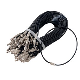 CrocSee Pack (100) Stainless Steel Wire Keychains Cable, Key Chain Rings, Heavy Duty Luggage Tags Loops Tag Keepers 2mm Twist Barrel (Cable Length: 10 inches)