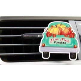 Unbranded Fall Pumpkin Truck Aqua Farm Car Vent Clip Essential Oils Diffuser Mask Holder