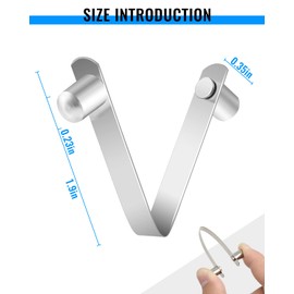 TIKSCIENCE 10 Pcs Stainless Steel Universal V-Clip Fit for All Swimming Pool and Spa Skimmer/Nets, Poles Pool Brush Clip, 6 X 8.5mm