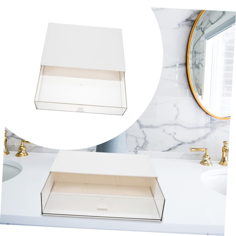 STOBOK Plastic Cosmetics Storage Box Desktop Drawer- Sundries Storage Holder