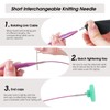 Guclud 2-Inch Short Interchangeable Circular Knitting Needles Set | US