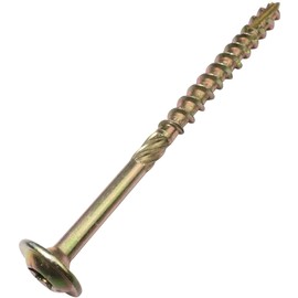 AERZETIX - C48339 - Set of 100 wood screws Ø4x60mm - large domed head - star trough Т20 - brass-coated steel