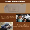 imcarparts Sun Visor + Lamp Tan Left Driver side For