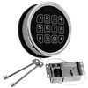 Gun Safe Lock Replacement,Chrome Keypad Electronic Safe Lock with Solenoid