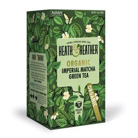Heath & Heather Organic Imerial Matcha Teabags | Individually Wrapped Caffeine-Free Herbal Tea Infusion | 1 Pack of 20, Total 20 Tea Bags